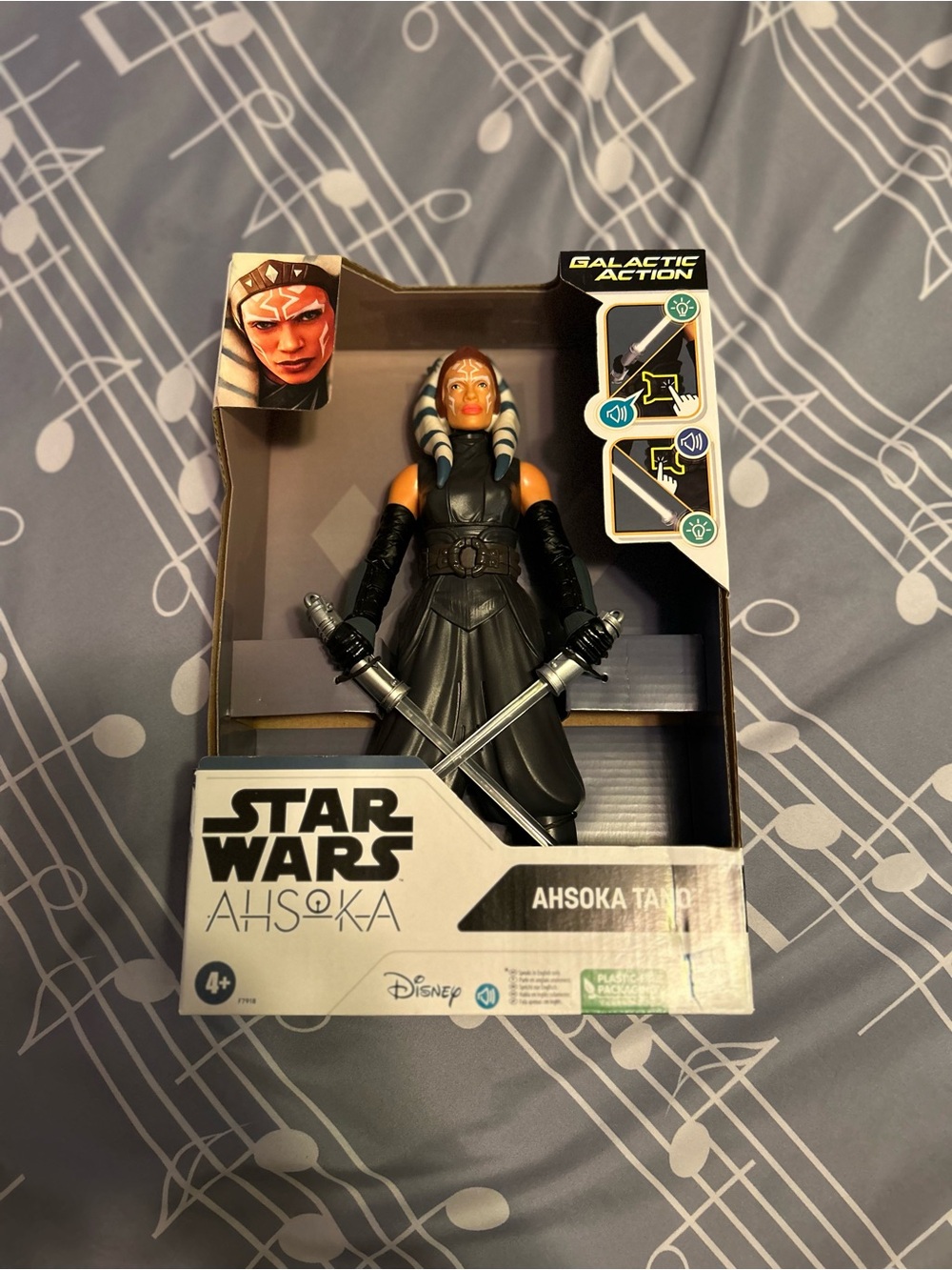 Disney Star Wars Ahsoka Tano Figure — Black, White, Orange